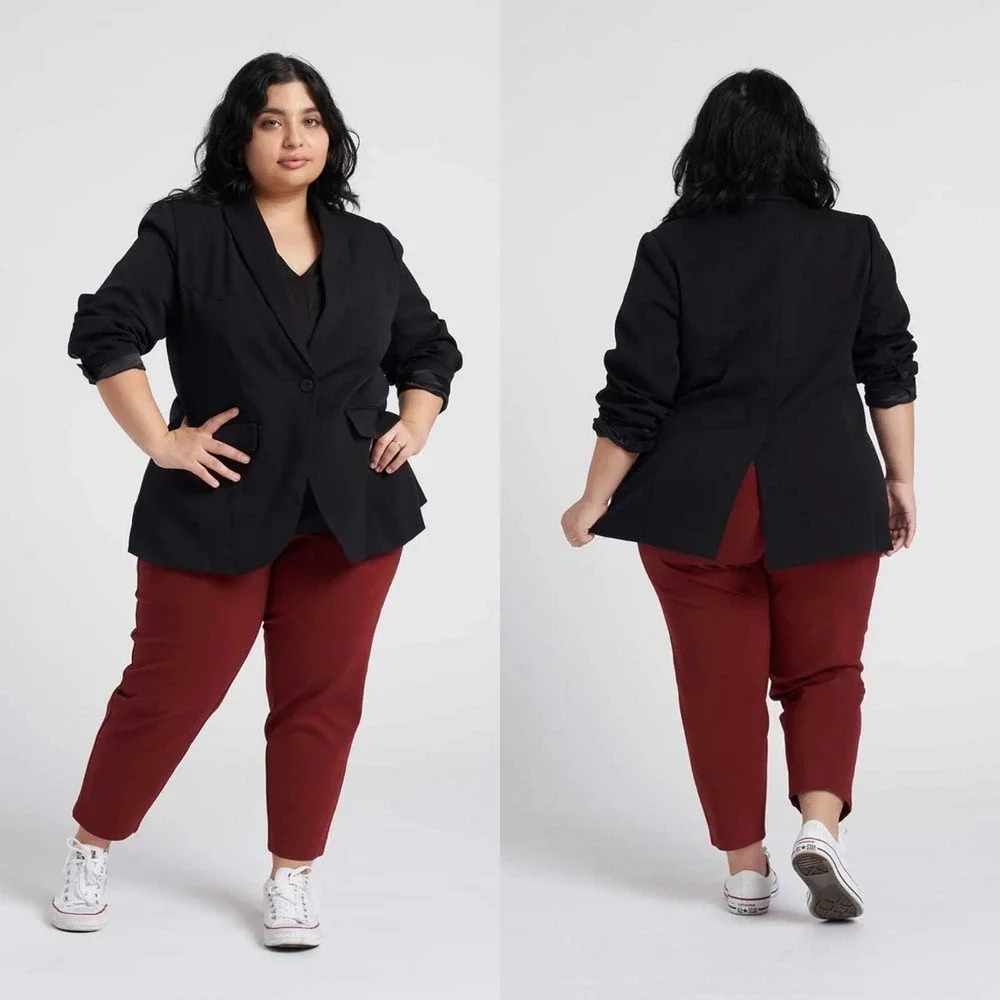 Universal Standard Petite Eco Rio Blazer Jacket Black Size XSP / 10-12P‎